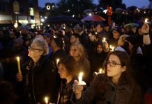 People Gather At Vigil After Shooting At Pittsburgh Synagogue Pittsburgh