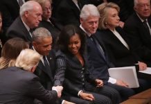 Trumps And Obamas Share Awkward, Tense Moment At George H.W. Bush Funeral Trump